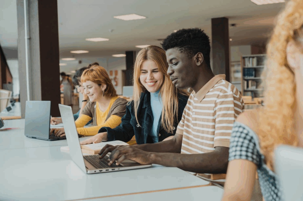 Students studying 