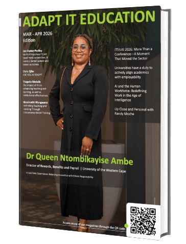 The cover of the March-April Adapt IT Education Newsletter.